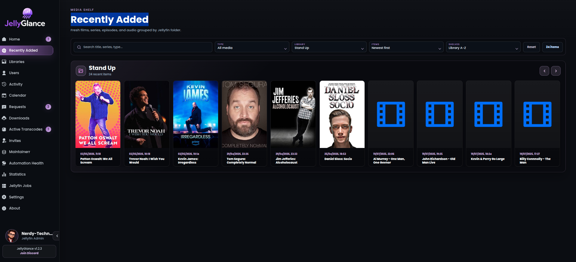 Recently added media