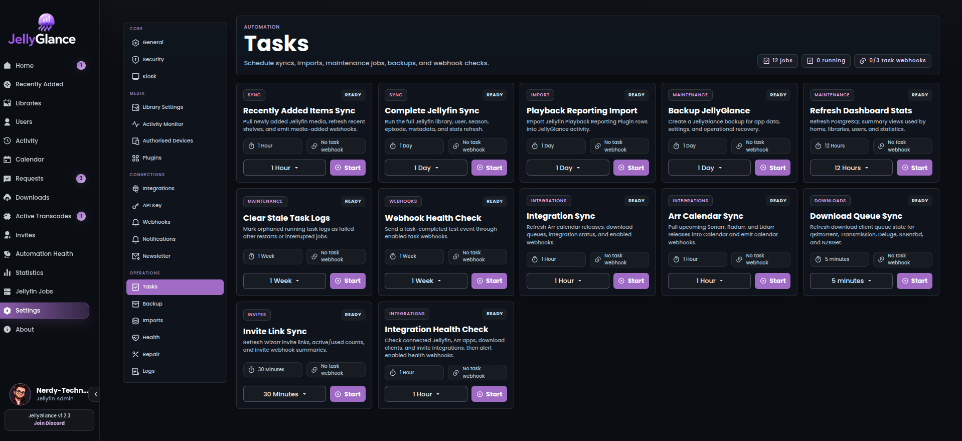 Task settings